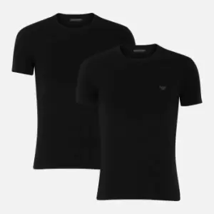 Image of Emporio Armani Mens 2-Pack Endurance T-Shirts - Black - S