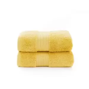 Image of Deyongs Bliss Pima 2 Pack Hand Towel - Mustard