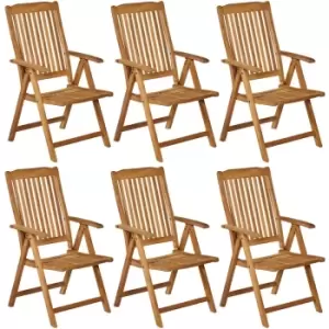 Image of Set of 6 Garden Chair Bari Teak Wood