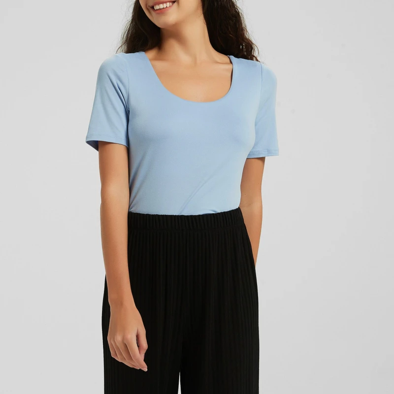 Image of Be You Scoop Neck Bodysuit Womens - Blue Blue 8