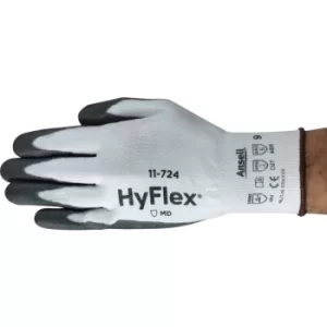 Image of Cut Resistant Gloves, Pu Coated, White/Black, Size 11