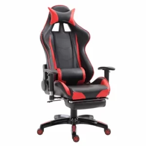 Image of Riley Ergonomic Gaming Chair with Footrest, Red