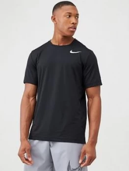 Image of Nike Short Sleeve Hyper Dry Training Top - Black