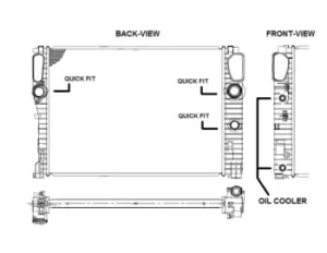 Image of NRF 53422 Engine Cooling Radiator Aluminium Brazed cooling fins
