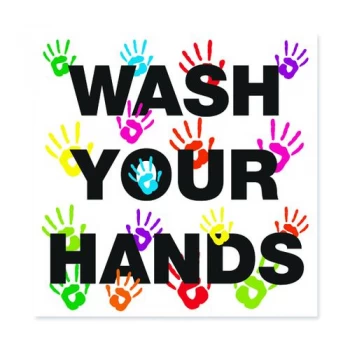 Image of Wash Your Hands 200X200 Repositionable Vinyl FA066QSAVM