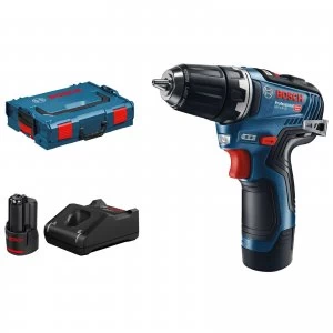 Image of Bosch GSR 12V-35 12v Cordless Brushless Drill Driver 2 x 3ah Li-ion Charger Case