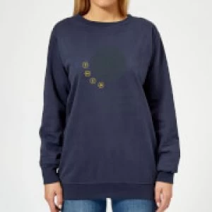 Image of Crystal Maze I've Got A Good Feeling About This- Industrial Womens Sweatshirt - Navy - M