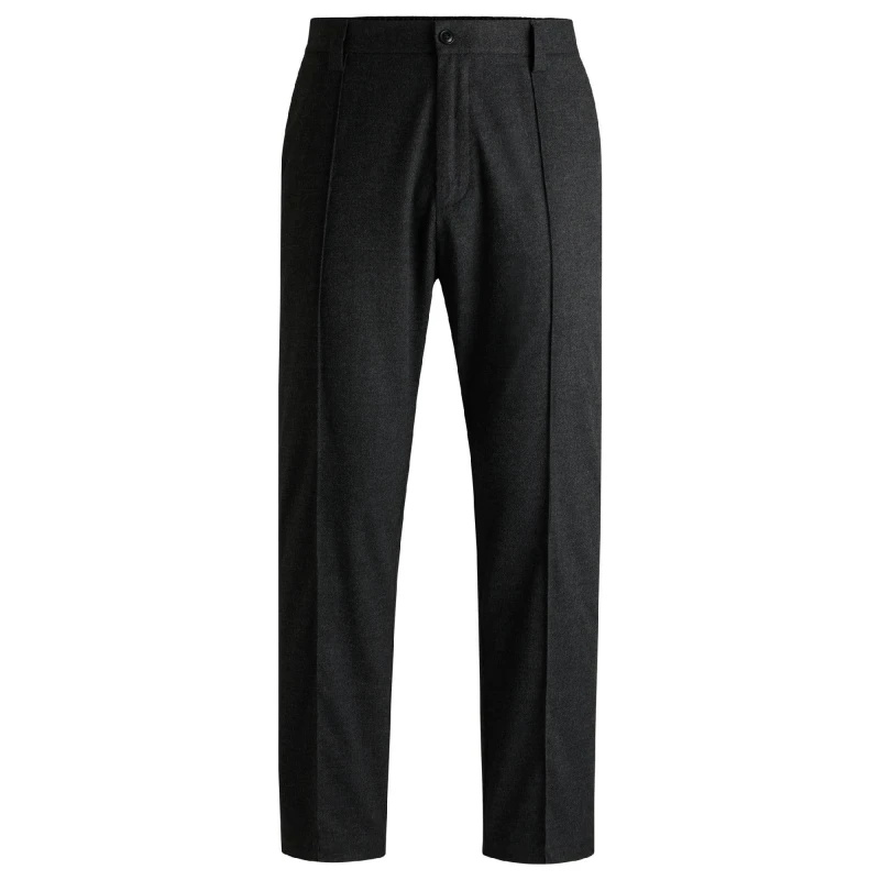 Image of Hugo Randy243 Tapered-Fit Trousers Grey male M