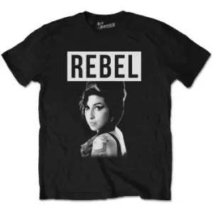 Image of Amy Winehouse - Rebel Mens X-Large T-Shirt - Black