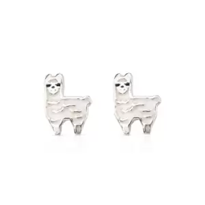 Image of JG Signature Pick & Mix Silver Enamel Llama Stud Earrings