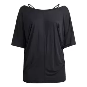 Image of adidas Yoga Studio Oversized T-Shirt (Plus Size) Womens - Black