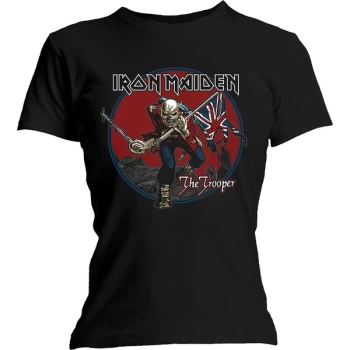 Image of Iron Maiden - Trooper Red Sky Womens Medium T-Shirt - Black