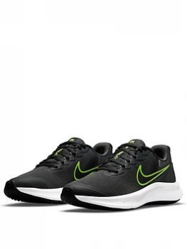 Image of Nike Star Runner 3 Junior Trainer - Grey/Black, Grey/Black, Size 5.5