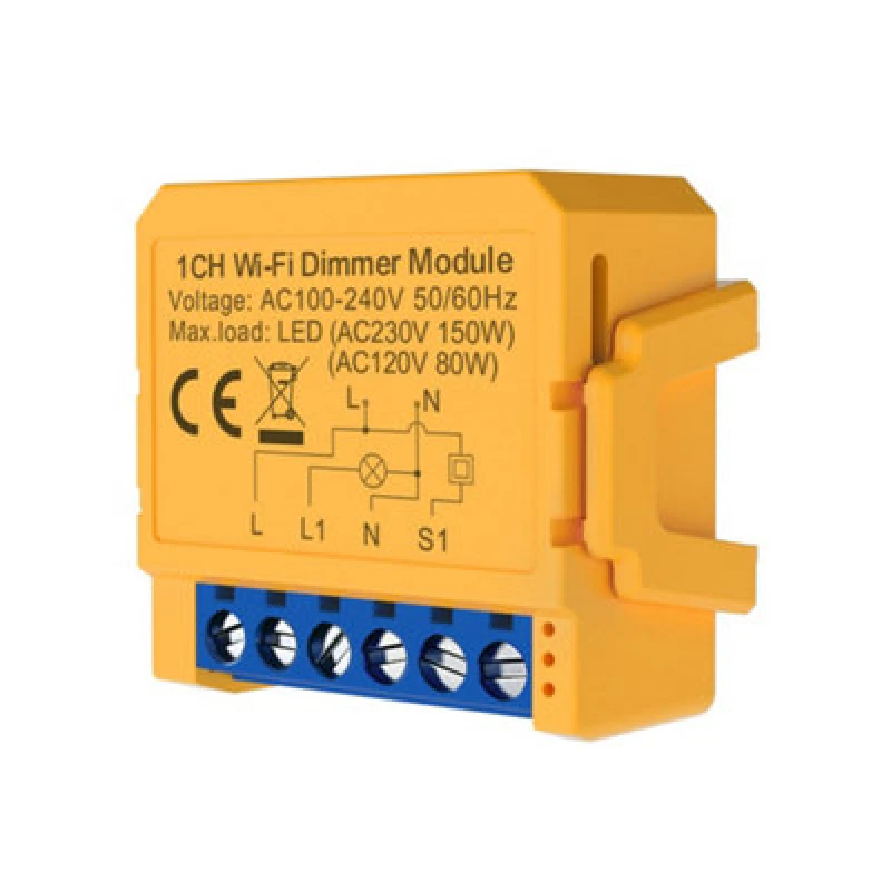 Image of Ener-J Smart WiFi+Ble 1Ch Light Switch Module (Max 1 X 150W). Dimmable