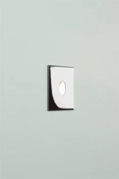 Image of LED 1 Light Outdoor Recessed Marker Wall Light Polished Chrome IP65