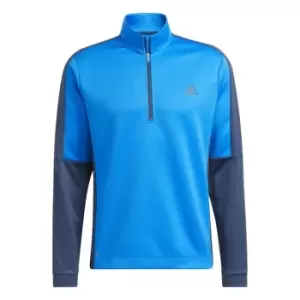 Image of adidas Colour Block quarter Zip Pullover Mens - Blue