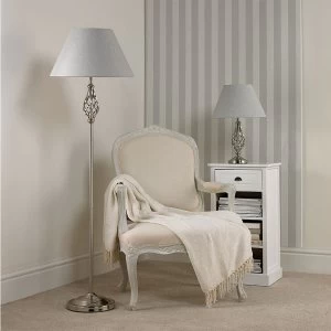 Image of The Lighting and Interiors Group Barley Twist Table Lamp - Chrome