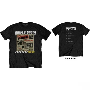 Image of Guns N' Roses - Lies Track List Unisex Small T-Shirt - Black