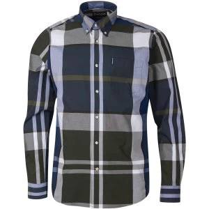 Image of Barbour Mens Tartan 12 Tailored Shirt Sage Large