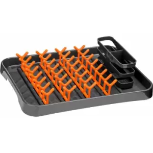 Image of Grey and Orange Dish Drainer - Premier Housewares