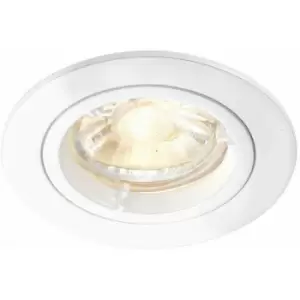 Image of Loops - Fixed Round Recess Ceiling Down Light White 80mm Flush GU10 Lamp Holder Fitting