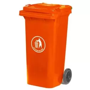 Image of Wheelie Bin 120L 30 Recycled Polyethylene RedOrange LWB120YRedOrange