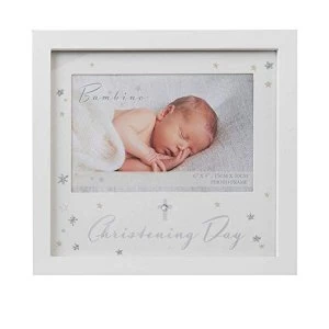 Image of 6" x 4" - Bambino White Photo Frame - Christening Day