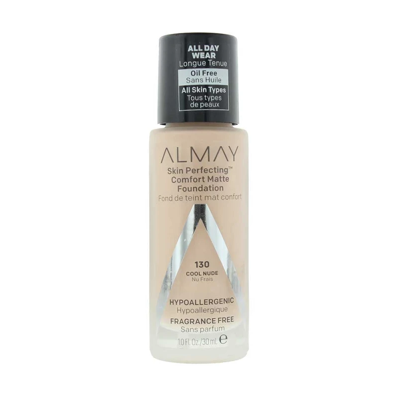 Image of Almay Skin Perfecting Comfort Matte 130 Cool Nude Foundation 30ml