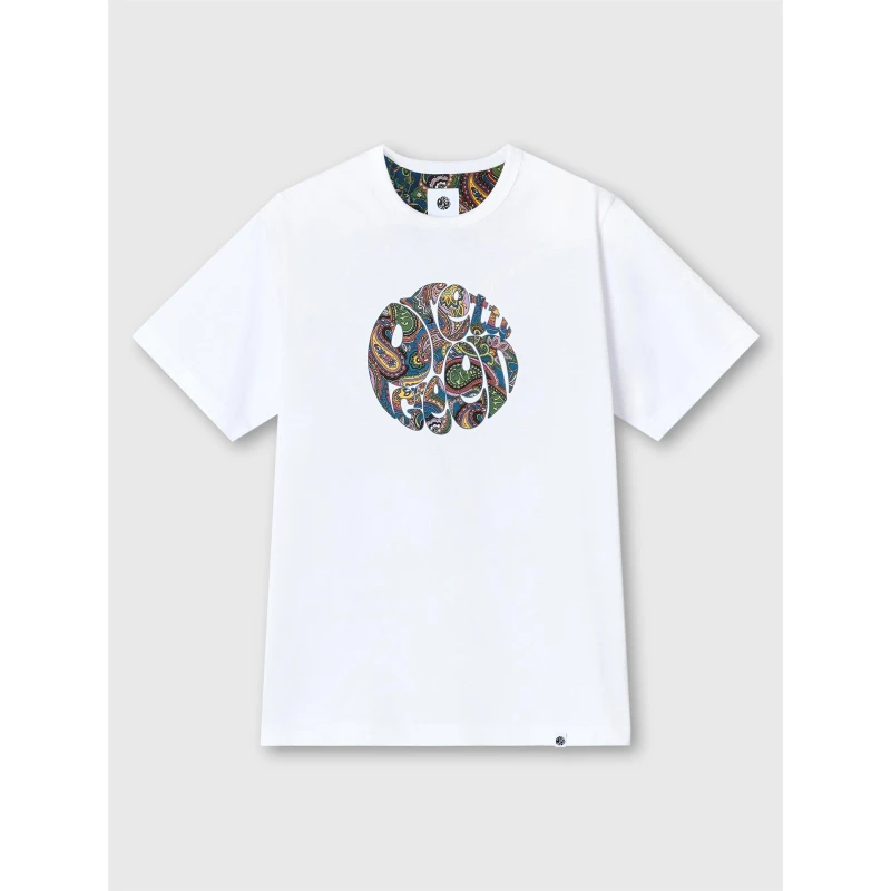 Image of Pretty Green Mens PG House Paisley Regular Fit T-Shirt White male Small