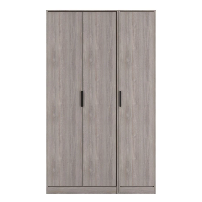 Image of Havana Ready Assembled 3 Door Wardrobe in Grey Oak - Welcome Furniture TJ Hughes 5056812212136