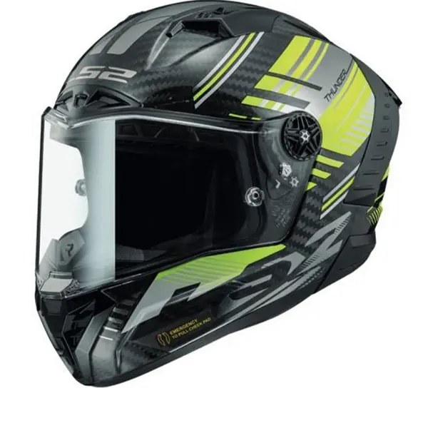 Image of LS2 FF805 Thunder C Volt Gl.Black H-V Yellow 06 Full Face Helmet Size S