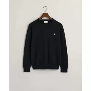 Image of Gant Classic Cotton C-Neck Bordeaux Mela - Black