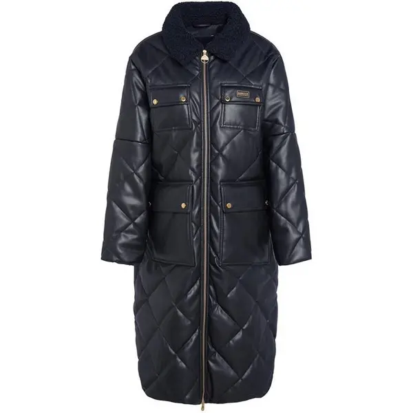 Image of Barbour International Neutron Quilted Jacket - Black 14