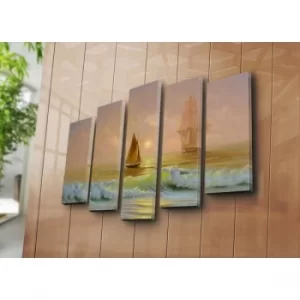 Image of 5PATK-178 Multicolor Decorative Canvas Painting (5 Pieces)