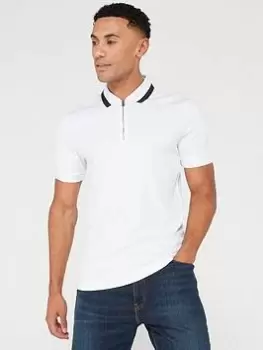 Image of BOSS Polston 33 Slim Fit Polo Shirt - White, Size L, Men