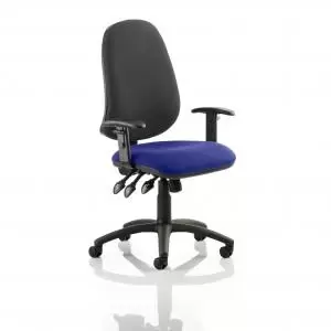 Image of Eclipse XL Lever Task Operator Chair Black Back Bespoke Seat With