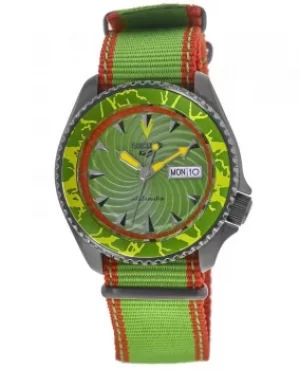 Image of Seiko 5 Automatic Blanka Street Fighter Limited Edition Green Dial Green Strap Mens Watch SRPF23K1 SRPF23K1