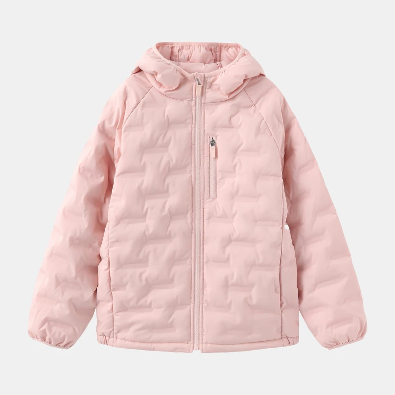 Image of Karrimor Kids Heat-Sealed Windproof Hooded Full Zip Insulated Puffer Jacket Pink female 7-8 (S)