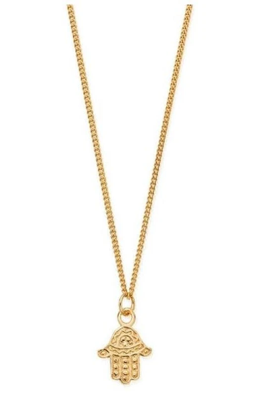 Image of Mens Gold Curb Chain Hamsa Necklace GNCC1615M