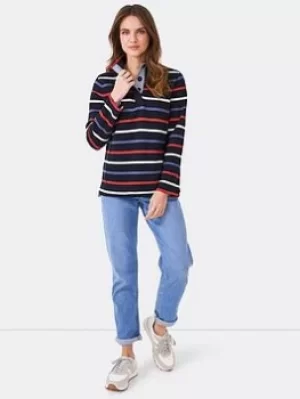 Image of Crew Clothing Half Button Sweat -navy, Navy, Size 14, Women