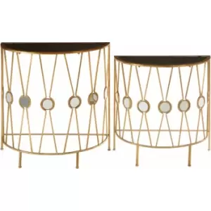 Image of Premier Housewares - Faiza Set of 2 X-Design Console Tables