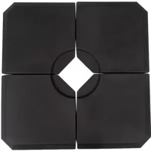 Image of Set of 4 Parasol Base Stand Weights for Cantilever Umbrella Up to 120kg - Outsunny