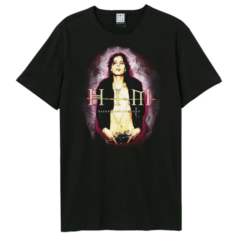 Image of Amplified Amplified Men Razorblade Romance HIM T-Shirt in Black Size: X-Small Black XS Male 5063852071562