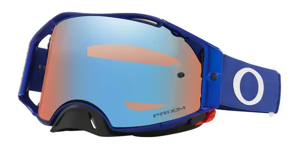 Image of Oakley Goggles Airbrake MX Moto Blue Prizm MX Sapphire Iridium