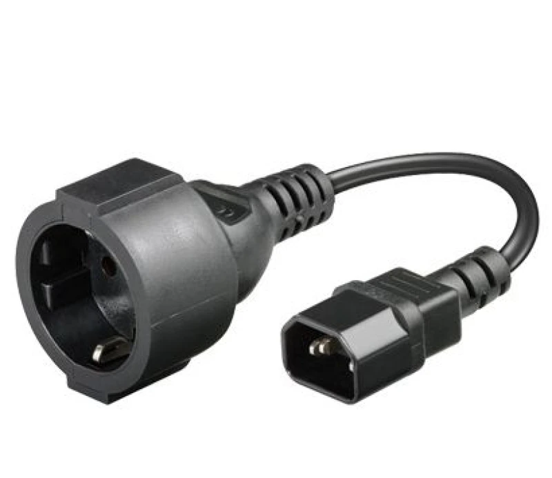Image of Microconnect PE130075 power cable Black 0.23 m C14 coupler