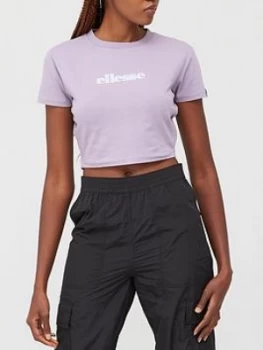 Image of Ellesse Heritage Siderea Crop T-Shirt - Purple