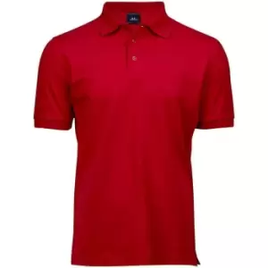 Image of Tee Jays Mens Luxury Stretch Pique Polo Shirt (M) (Red)