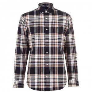 Image of Gant Classic Check Oxford Shirt - Navy 433