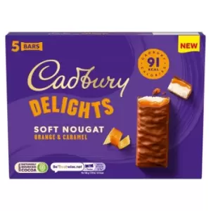 Image of Cadbury Delights Soft Nougat Orange & Caramel Chocolate Bars