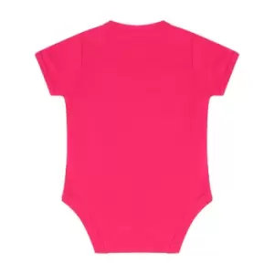Image of Larkwood Baby Boys/Girls Essential Short Sleeve Bodysuit (12-18 Months) (Fuchsia)